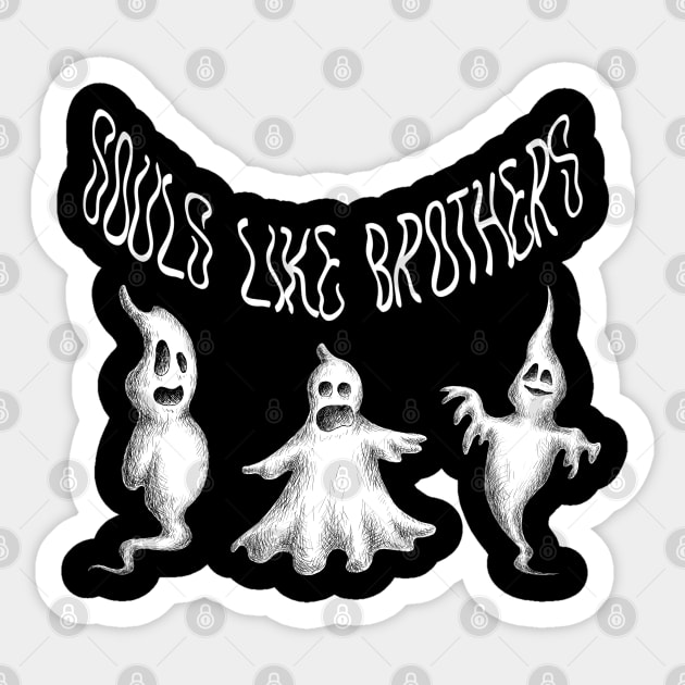 Souls like Brothers Sticker by Asterisk Design Store